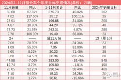 截至11月，近20家车企“KPI”如何了？